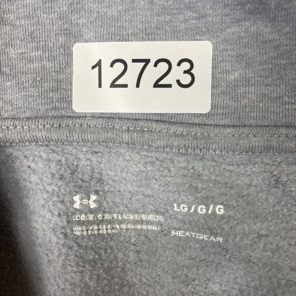 Under Armour Womens L Sweatshirt Pullover Heatgear Long Sleeve Gray 1/4 Zip - Picture 11 of 11